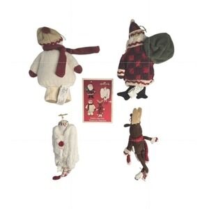 Hallmark Keepsake Ornament Set Santa and His Sweetest Friends 2002